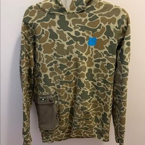 Undefeated Camo Hoodie with Blue Logo